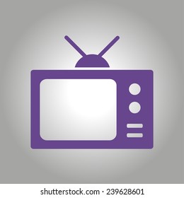 Tv icon. Flat design style. Vector EPS 10. 