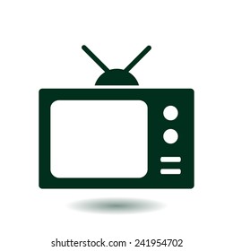 Tv icon. Flat design style. Vector EPS 10. 