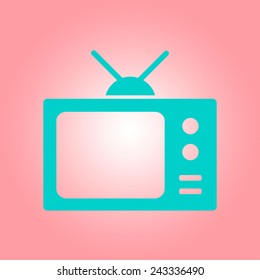 Tv icon. Flat design style. Vector EPS 10. 