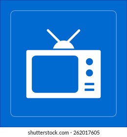 Tv icon. Flat design style. Vector EPS 10. 