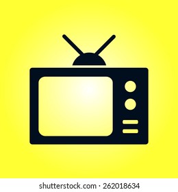 Tv icon. Flat design style. Vector EPS 10. 