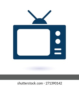 Tv icon. Flat design style. Vector EPS 10. 