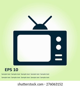 Tv icon. Flat design style. Vector EPS 10. 
