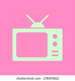 Tv icon. Flat design style. Vector EPS 10. 
