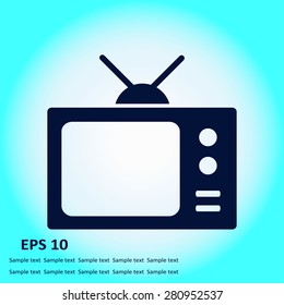 Tv icon. Flat design style. Vector EPS 10. 