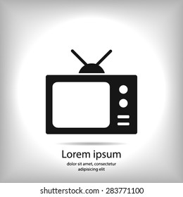 Tv icon. Flat design style. Vector EPS 10. 