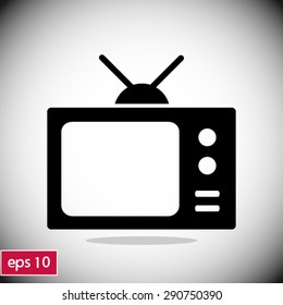 Tv icon. Flat design style. Vector EPS 10. 
