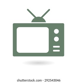 Tv icon. Flat design style. Vector EPS 10. 