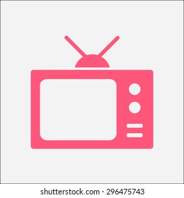 TV icon. Flat design style. Vector EPS 10. 