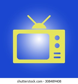 Tv icon. Flat design style. Vector EPS 10. 