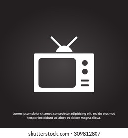Tv icon. Flat design style. Vector EPS 10. 
