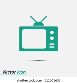 Tv icon. Flat design style. Vector EPS 10. 
