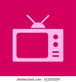 Tv icon. Flat design style. Vector EPS 10. 