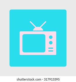 Tv icon. Flat design style. Vector EPS 10. 