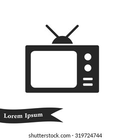 Tv icon. Flat design style. Vector EPS 10. 