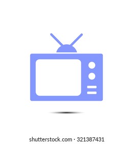 Tv icon. Flat design style. Vector EPS 10. 