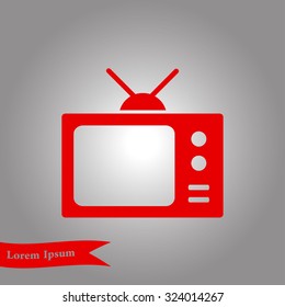 Tv icon. Flat design style. Vector EPS 10. 