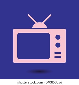 Tv icon. Flat design style. Vector EPS 10. 