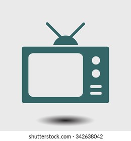Tv icon. Flat design style. Vector EPS 10. 