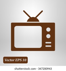 Tv icon. Flat design style. Vector EPS 10. 