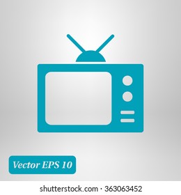 Tv icon. Flat design style. Vector EPS 10. 