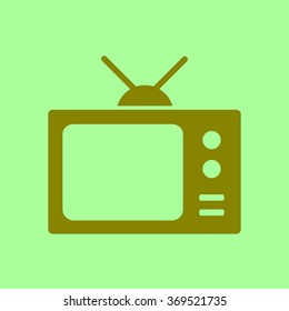 Tv icon. Flat design style. Vector EPS 10. 