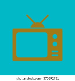 Tv icon. Flat design style. Vector EPS 10. 