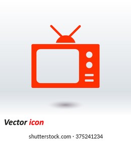 Tv icon. Flat design style. Vector EPS 10. 
