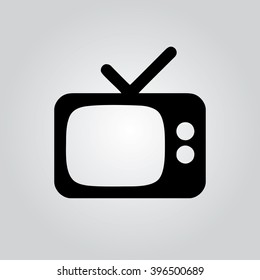 Tv icon. Flat design style