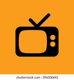 Tv icon. Flat design style