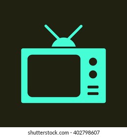 Tv icon. Flat design style. Vector EPS 10. 