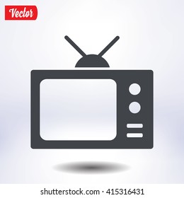 Tv icon. Flat design style. Vector EPS 10. 