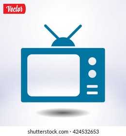 Tv icon. Flat design style. Vector EPS 10. 