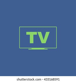 TV icon. Flat design style eps 10