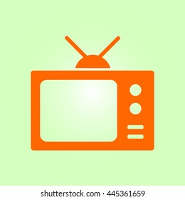 Tv icon. Flat design style. Vector EPS 10. 