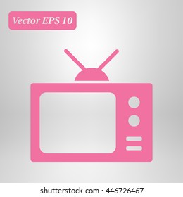 Tv icon. Flat design style. Vector EPS 10. 