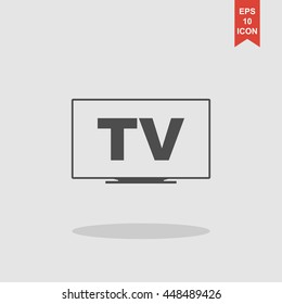 TV icon. Flat design style eps 10