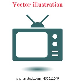 Tv icon. Flat design style. Vector EPS 10. 