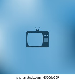 TV icon. Flat design style. Vector illustration