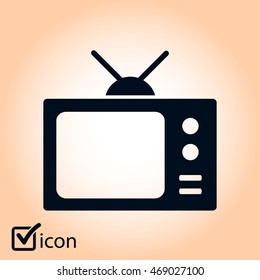 Tv icon. Flat design style. Vector EPS 10. 