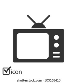 Tv icon. Flat design style. Vector EPS 10. 