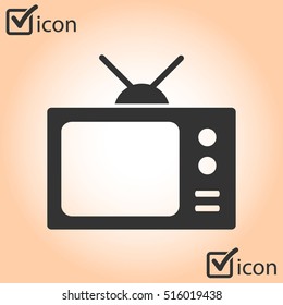 Tv icon. Flat design style. Vector EPS 10. 