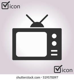 Tv Icon. Flat Design Style. Vector EPS 10. 