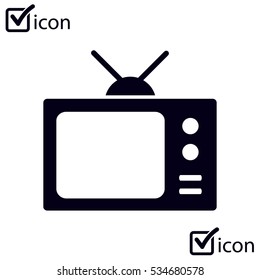 Tv icon. Flat design style. Vector EPS 10. 