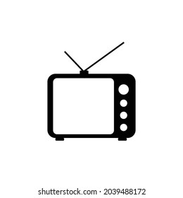Tv icon flat illustration on white background.