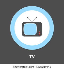 tv icon. flat illustration of tv vector icon for web