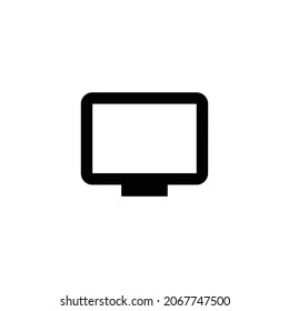 Icono de tv. Diseño de estilo plano aislado en un fondo blanco. Ilustración del vector