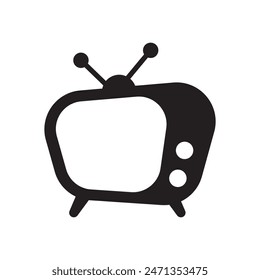 Tv Icon in flat style isolated on white background. Television symbol for your web site design, logo, app, UI. Vector illustration, EPS10.