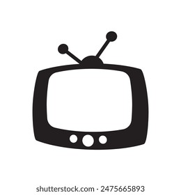 Tv Icon in flat style isolated on white background. Television symbol for your web site design, logo, app, UI. Vector illustration, EPS10.