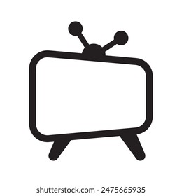 TV-Ikone im flachen Stil isoliert auf weißem Hintergrund. Fernsehsymbol für Ihr Website-Design, Logo, App, UI. Vektorillustration, EPS10.